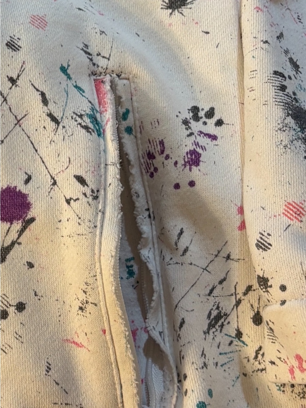 Bench Vintage Funnel Neck Paint-Splatter Lightweight Jacket in White, Pink, etc - Picture 10 of 10